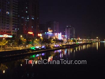 Sanya China night scene