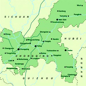 china chongqing map